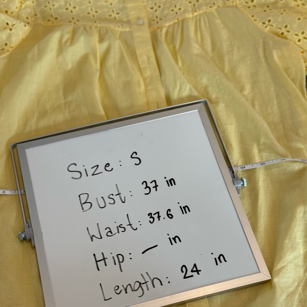 J. Crew Yellow Eyelet Blouse - Picture 7 of 7